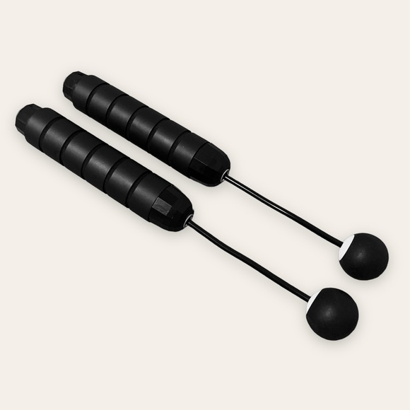 Cordless Skip Rope Weighted Ball Ends in Black, White - Exercise, Sport, Fitness - Picture 3 of 3